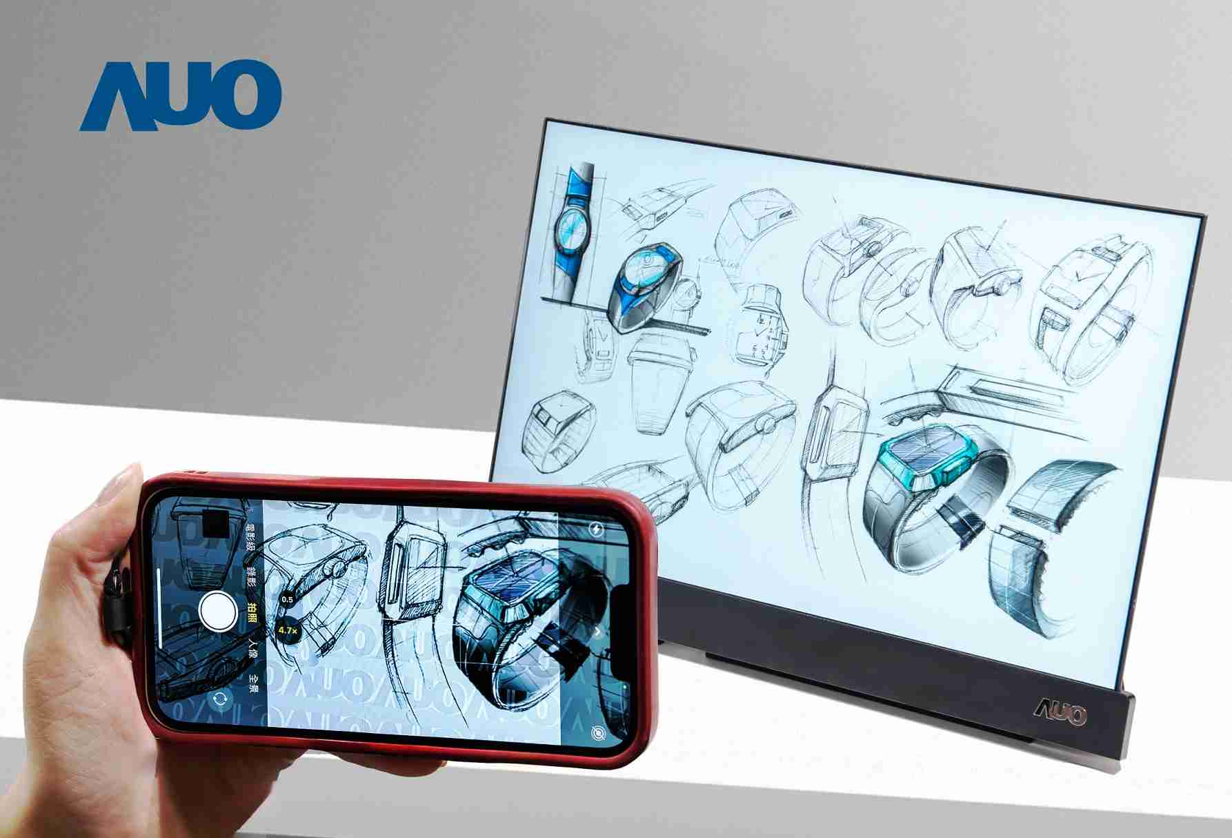 菠菜论坛16吋防窥显示器，，采用人眼无法察觉、、、相机拍摄时才显现的隐藏式水印技术，，未来可结合AI镜头侦测周围环境，，，实时开启或关闭水印，，，大幅提升在公共场域使用显示器的安全性